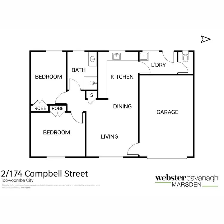 Floorplan of Homely unit listing, 2/174 Campbell Street, Toowoomba City QLD 4350