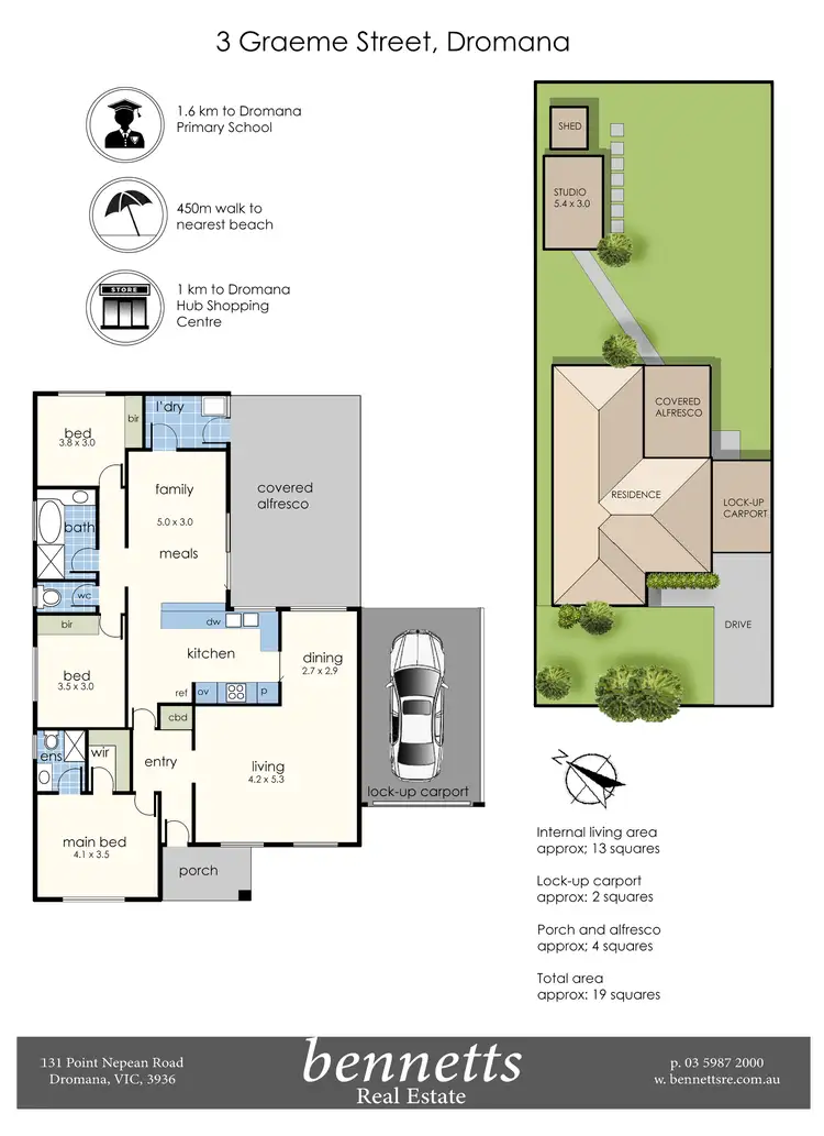 Floorplan of Homely house listing, 3 Graeme Street, Dromana VIC 3936