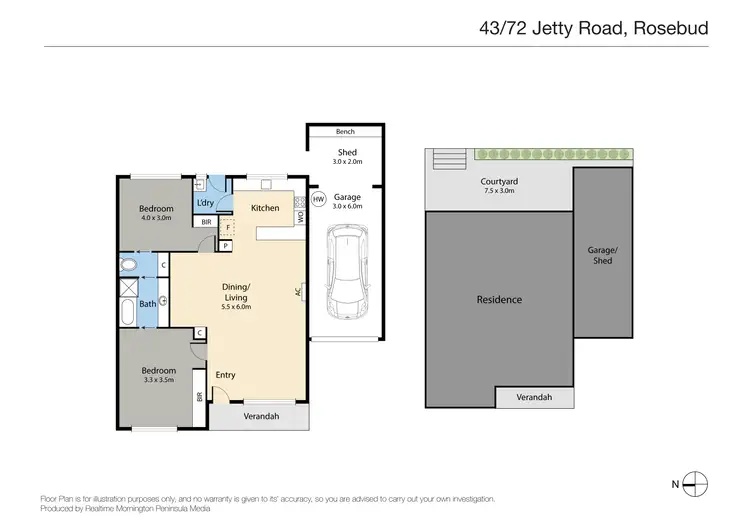 Floorplan of Homely unit listing, 43/72 Jetty Road, Rosebud VIC 3939