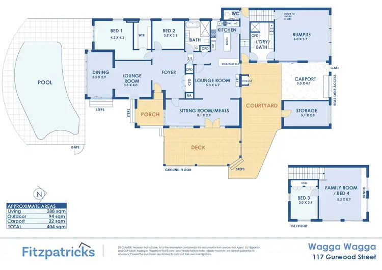 Floorplan of Homely house listing, 117 Gurwood Street, Wagga Wagga NSW 2650