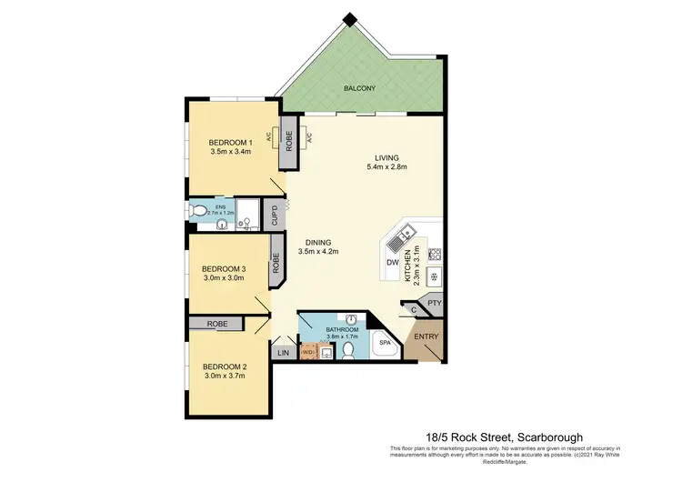 Floorplan of Homely unit listing, 18/5 Rock Street, Scarborough QLD 4020