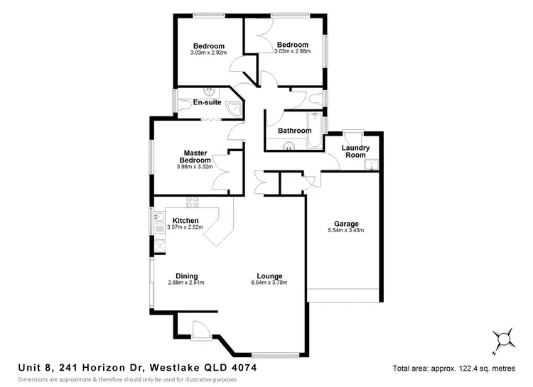 Floorplan of Homely townhouse listing, 8/241 Horizon Drive, Westlake QLD 4074