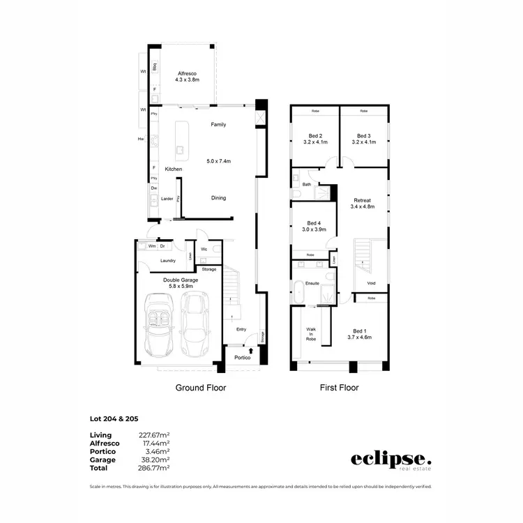 Floorplan of Homely house listing, Lot 204 and 205 Sanctuary Avenue, Kidman Park SA 5025
