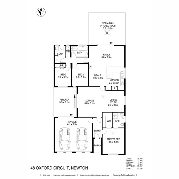 Floorplan of Homely house listing, 48 Oxford Circuit, Newton SA 5074