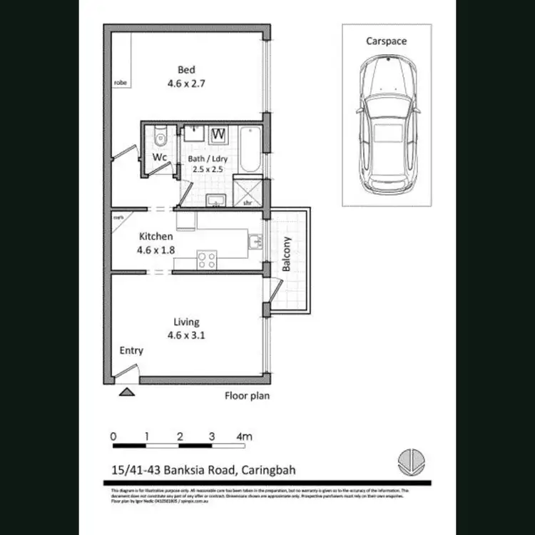 Floorplan of Homely apartment listing, 15/41-43 Banksia Road, Caringbah NSW 2229
