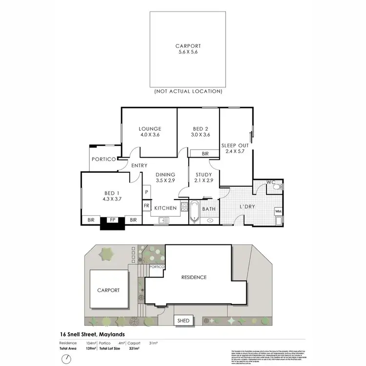 Floorplan of Homely house listing, 16 Snell Street, Maylands WA 6051