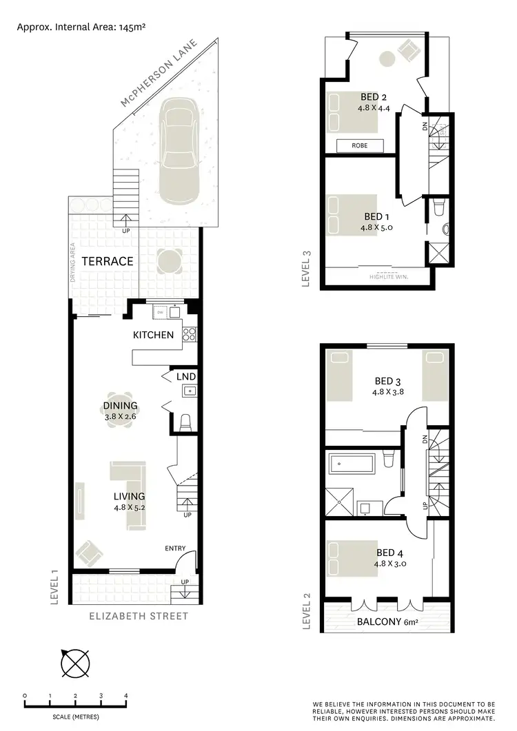 Floorplan of Homely terrace listing, 914 Elizabeth Street, Zetland NSW 2017