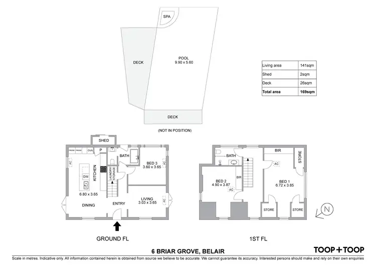 Floorplan of Homely house listing, 6 Briar Grove, Belair SA 5052
