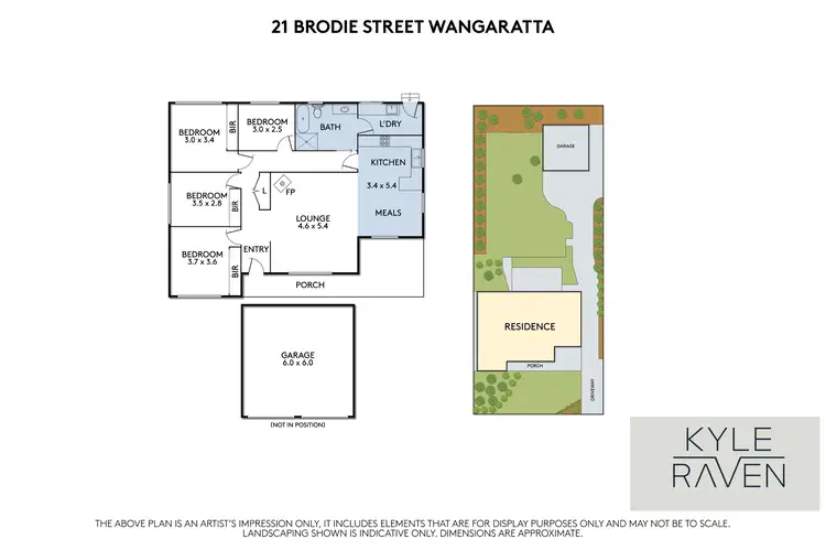 Floorplan of Homely house listing, 21 Brodie Street, Wangaratta VIC 3677