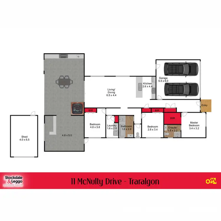Floorplan of Homely house listing, 11 McNulty Drive, Traralgon VIC 3844