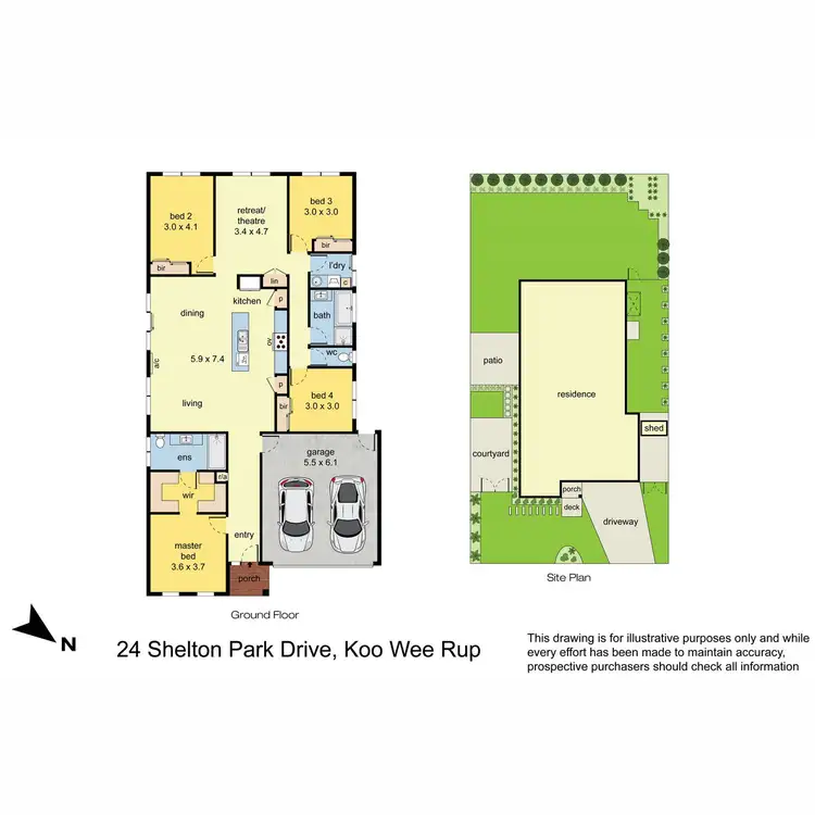 Floorplan of Homely house listing, 24 Shelton Park Drive, Koo Wee Rup VIC 3981