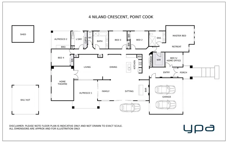 Floorplan of Homely house listing, 4 Niland Crescent, Point Cook VIC 3030