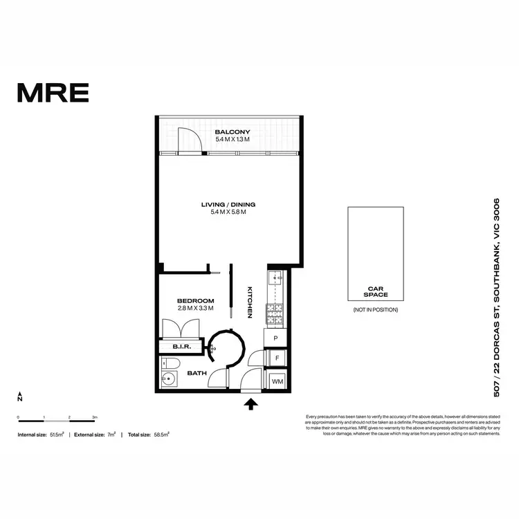 Floorplan of Homely apartment listing, 507/22 Dorcas Street, Southbank VIC 3006
