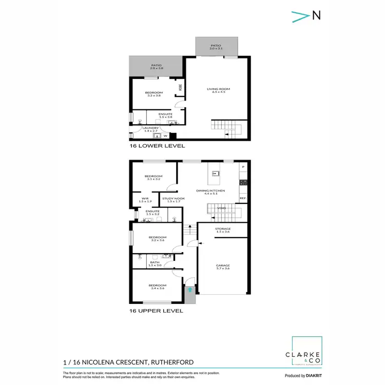 Floorplan of Homely townhouse listing, 1/16 Nicolena Crescent, Rutherford NSW 2320