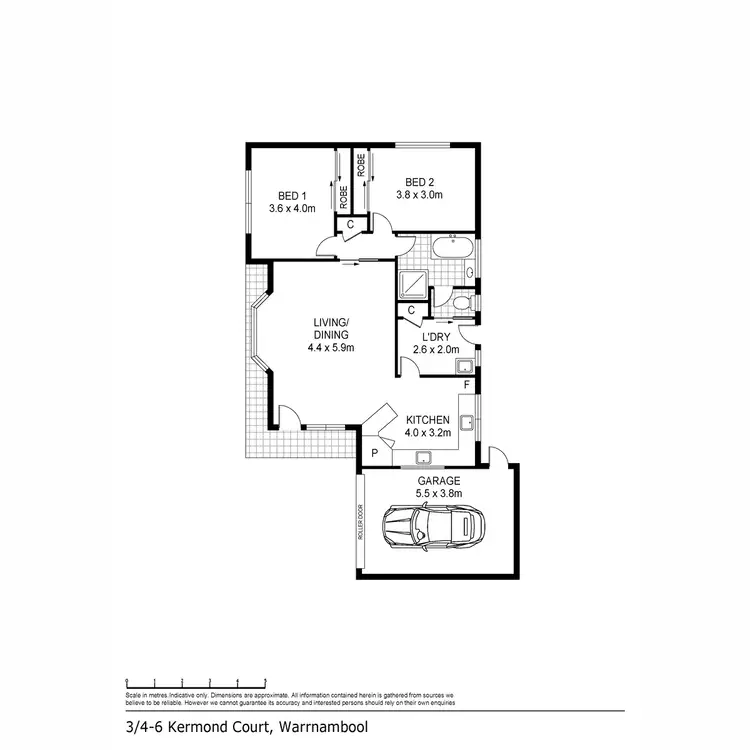 Floorplan of Homely unit listing, 3/4-6 Kermond Court, Warrnambool VIC 3280