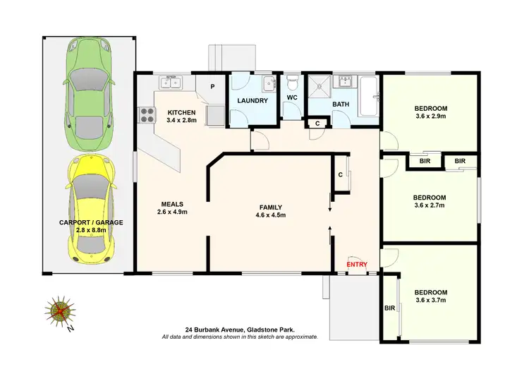 Floorplan of Homely house listing, 24 Burbank Avenue, Gladstone Park VIC 3043