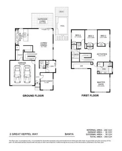 Floorplan of Homely house listing, 2 Great Keppel Way, Banya QLD 4551