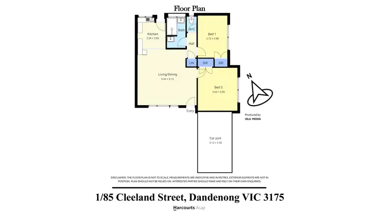 Floorplan of Homely unit listing, 1/85 Cleeland Street, Dandenong VIC 3175