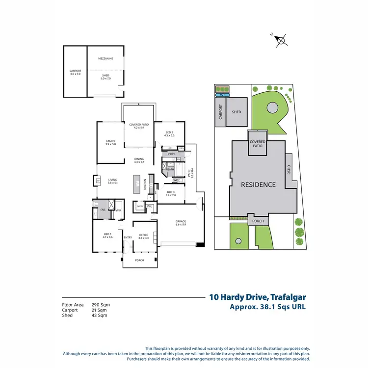 Floorplan of Homely house listing, 10 Hardy Drive, Trafalgar VIC 3824
