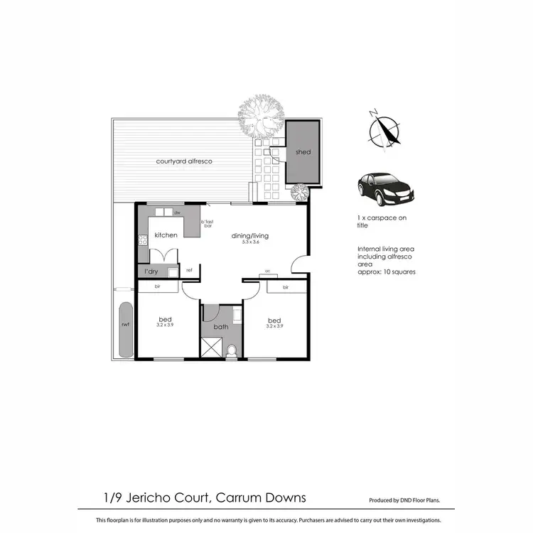 Floorplan of Homely house listing, 1/9 Jericho Court, Carrum Downs VIC 3201