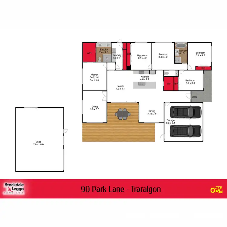 Floorplan of Homely house listing, 90 Park Lane, Traralgon VIC 3844
