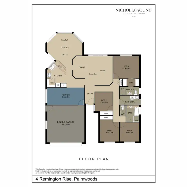 Floorplan of Homely house listing, 4 Remington Rise, Palmwoods QLD 4555