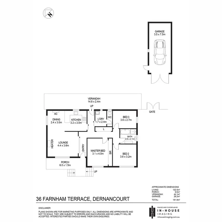 Floorplan of Homely house listing, 36 Farnham Terrace, Dernancourt SA 5075