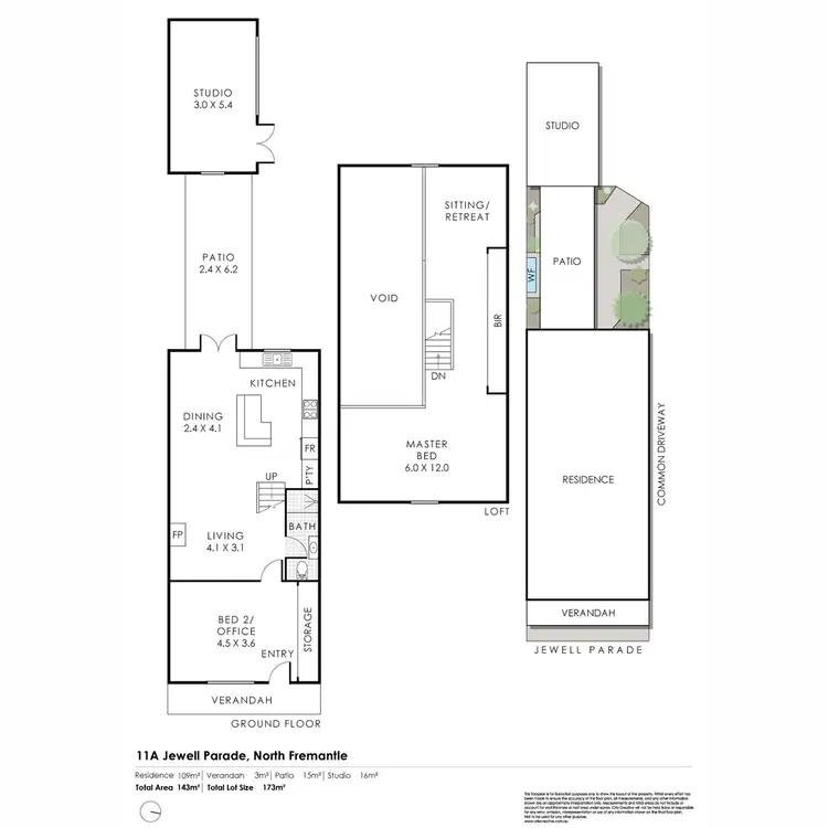 Floorplan of Homely house listing, 11A Jewell Parade, North Fremantle WA 6159