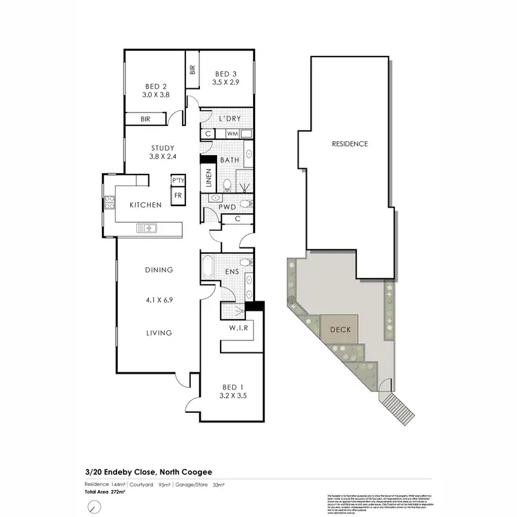 Floorplan of Homely apartment listing, 3/20 Enderby Close, North Coogee WA 6163