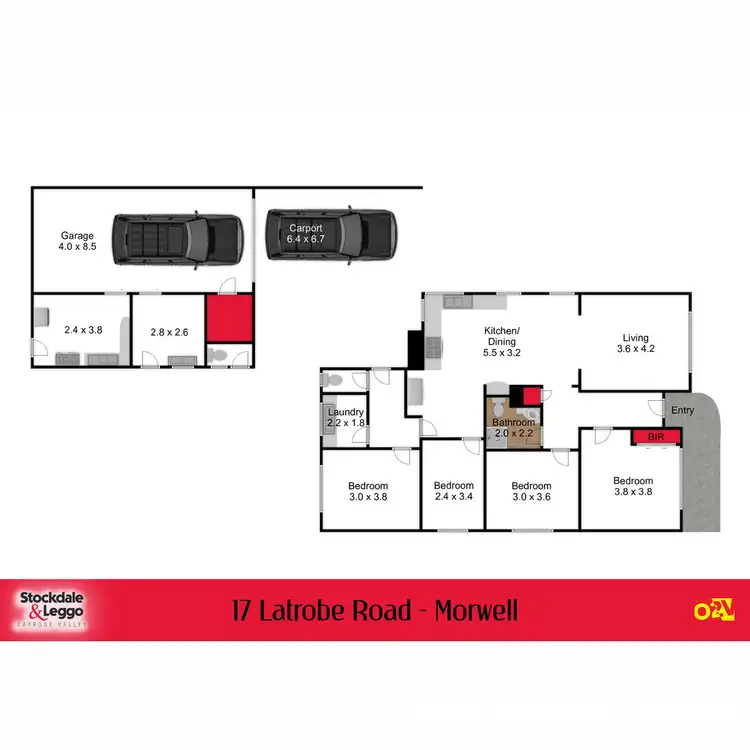 Floorplan of Homely house listing, 17 Latrobe Road, Morwell VIC 3840