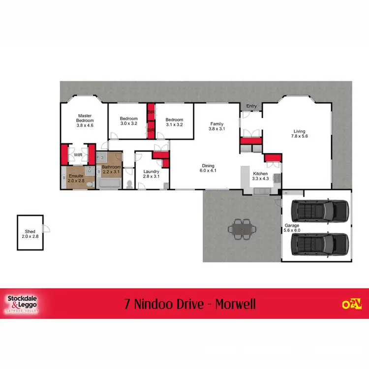 Floorplan of Homely house listing, 7 Nindoo Drive, Morwell VIC 3840