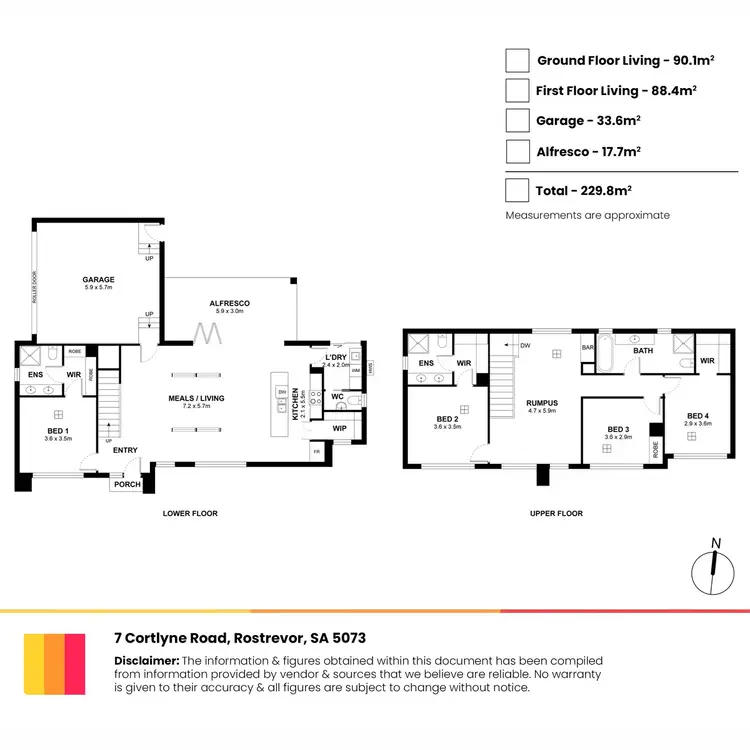 Floorplan of Homely house listing, 7 Cortlyne Road, Rostrevor SA 5073