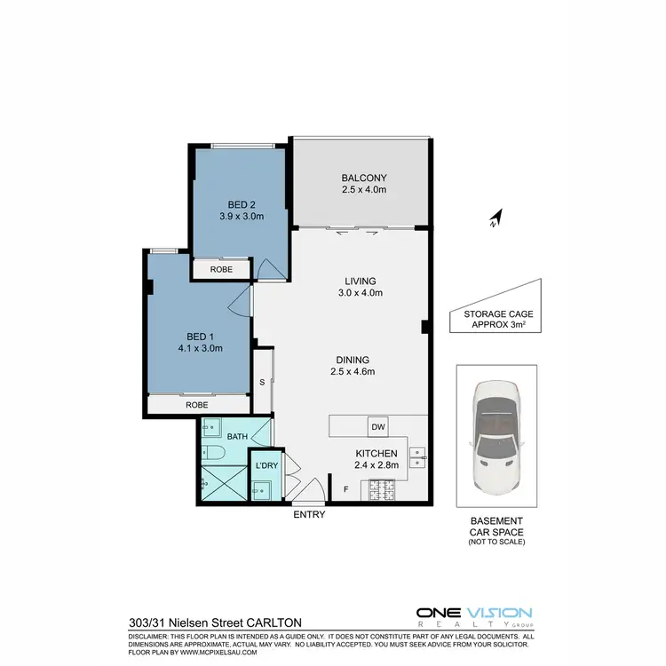 Floorplan of Homely apartment listing, 303/27 Nielsen Avenue, Carlton NSW 2218