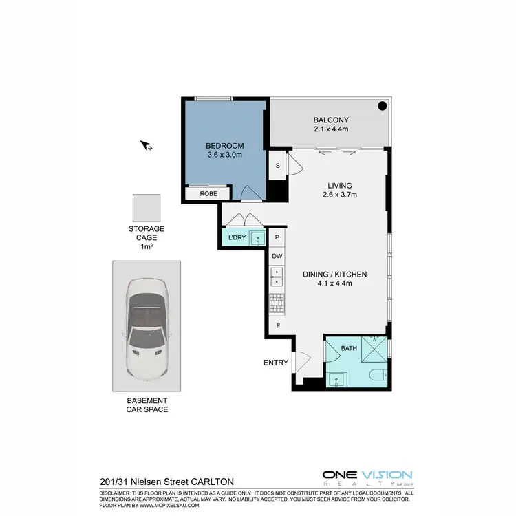 Floorplan of Homely apartment listing, 201/27 Nielsen Avenue, Carlton NSW 2218