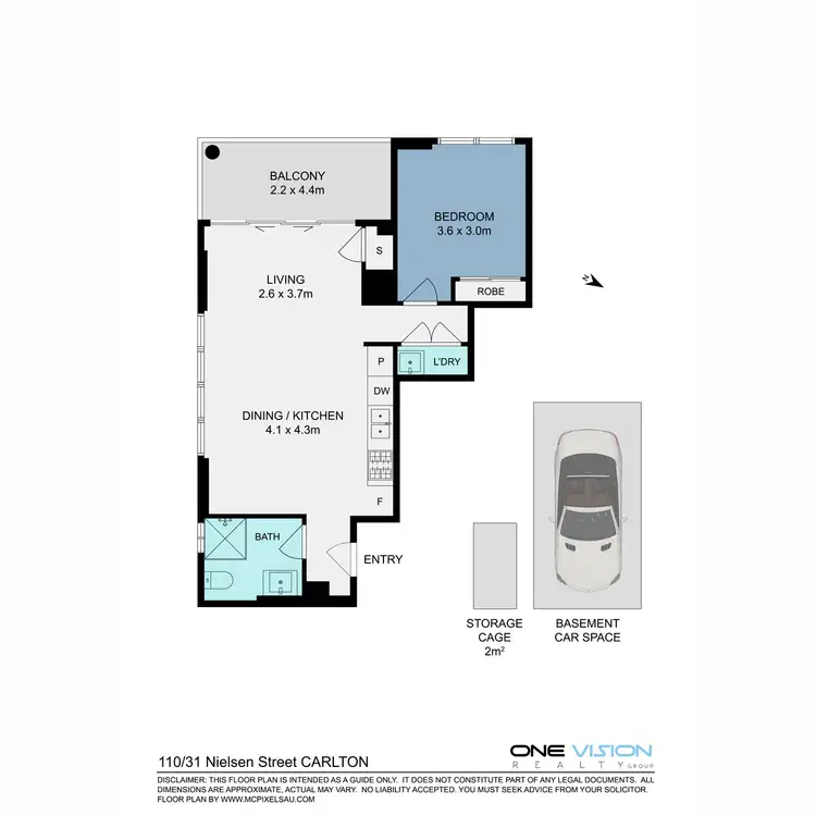 Floorplan of Homely apartment listing, 110/31 Nielsen Avenue, Carlton NSW 2218