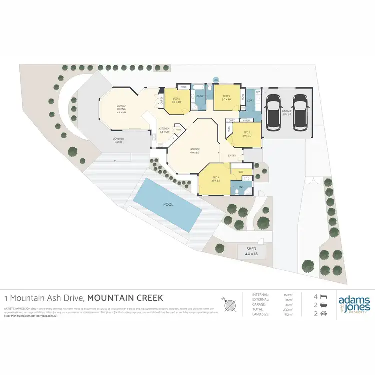 Floorplan of Homely house listing, 1 Mountain Ash Drive, Mountain Creek QLD 4557