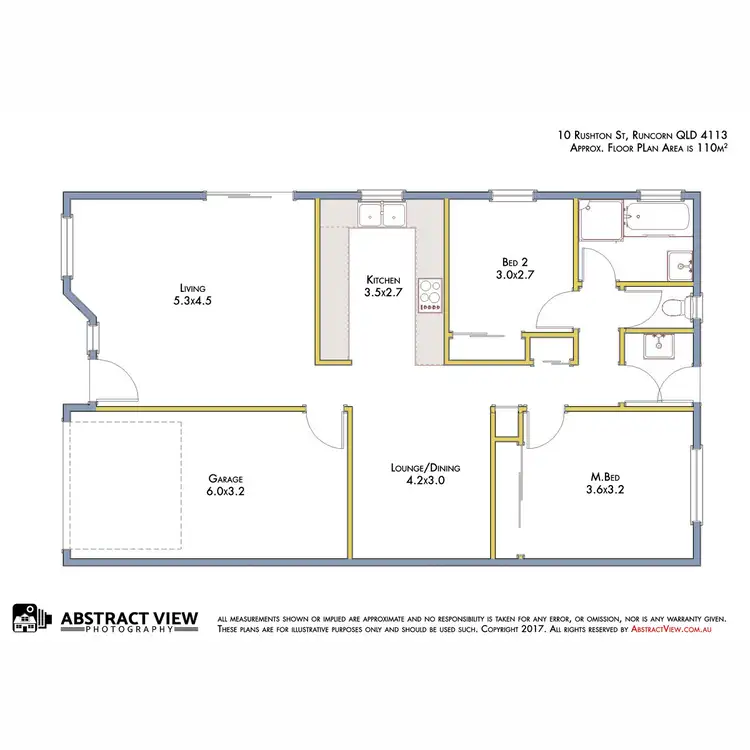 Floorplan of Homely semi-detached listing, 10 Rushton Street, Runcorn QLD 4113