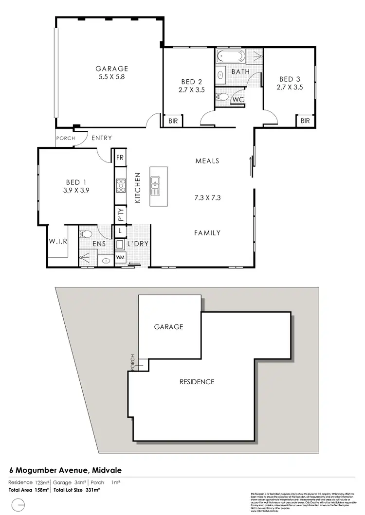 Floorplan of Homely house listing, 6 Mogumber Avenue, Midvale WA 6056