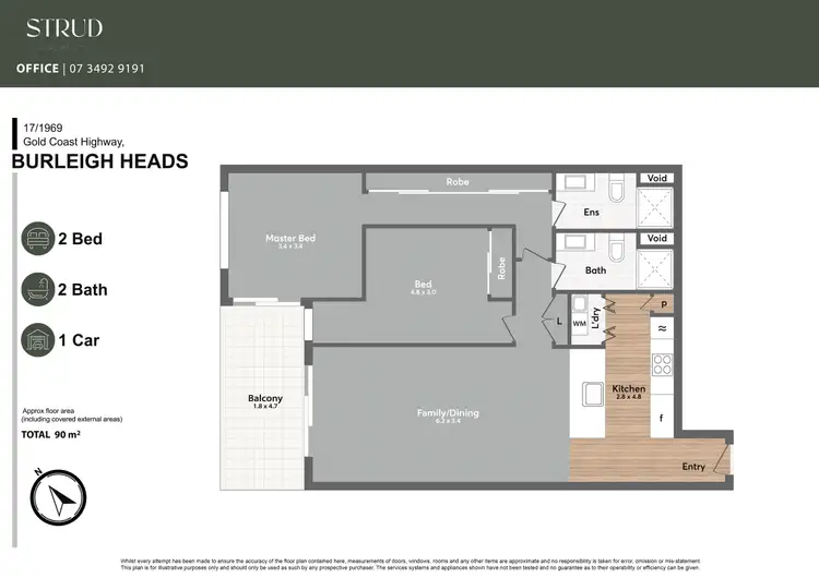 Floorplan of Homely unit listing, 17/1969 Gold Coast Highway, Burleigh Heads QLD 4220