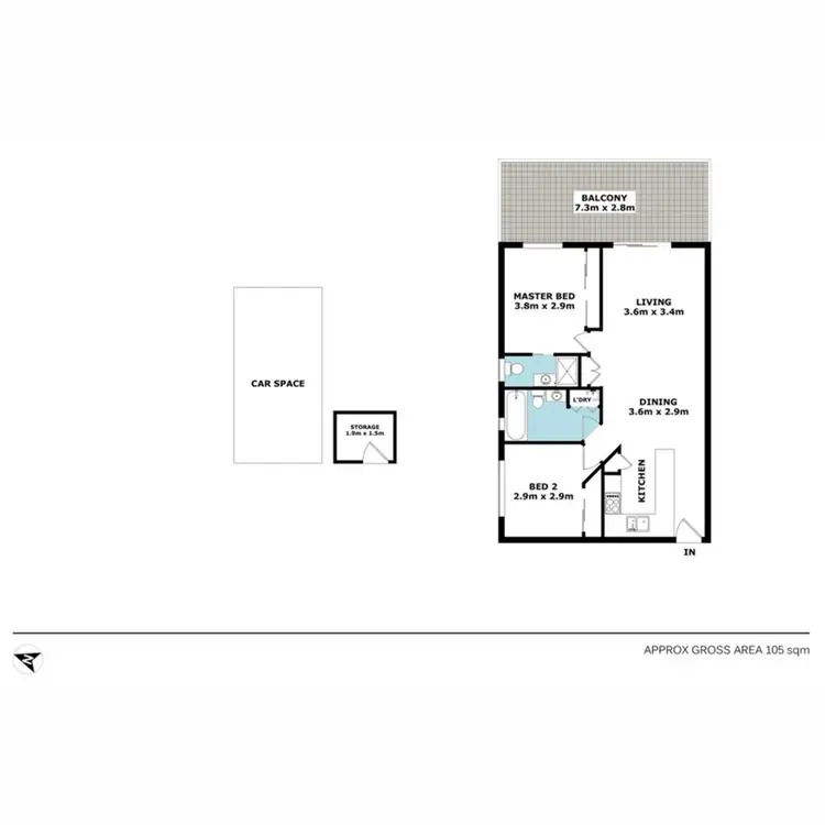 Floorplan of Homely apartment listing, 6/21-31 Gamelin Crescent, Stafford QLD 4053