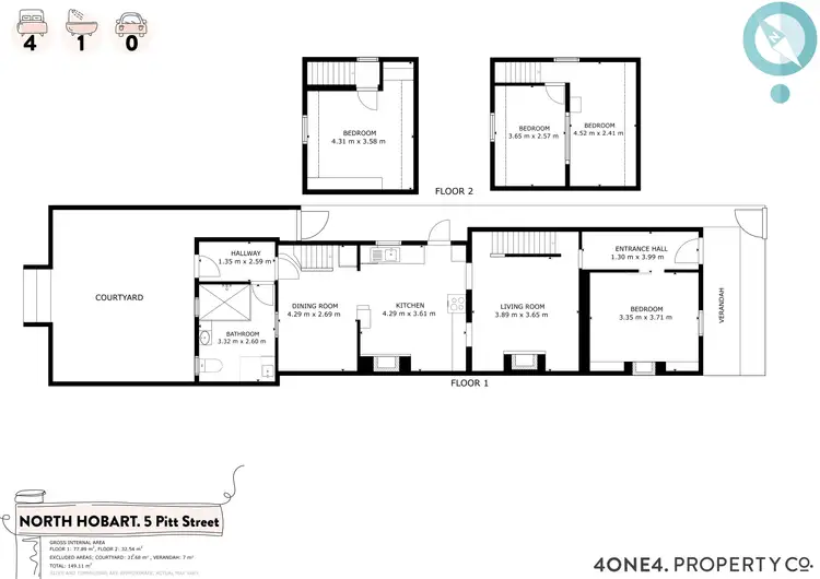 Floorplan of Homely house listing, 5 Pitt Street, North Hobart TAS 7000