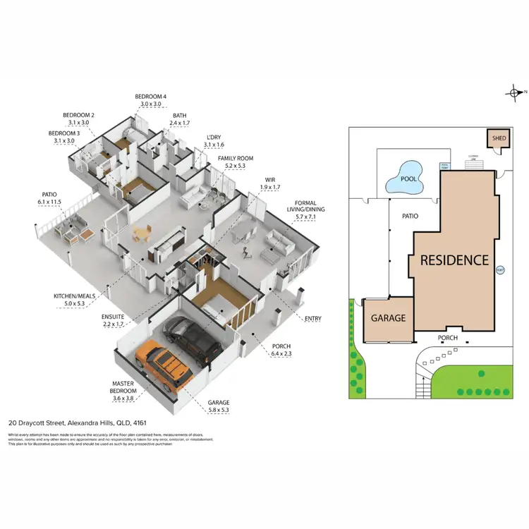 Floorplan of Homely house listing, 20 Draycott Street, Alexandra Hills QLD 4161