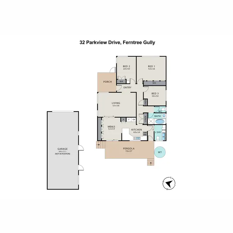 Floorplan of Homely house listing, 32 Parkview Drive, Ferntree Gully VIC 3156
