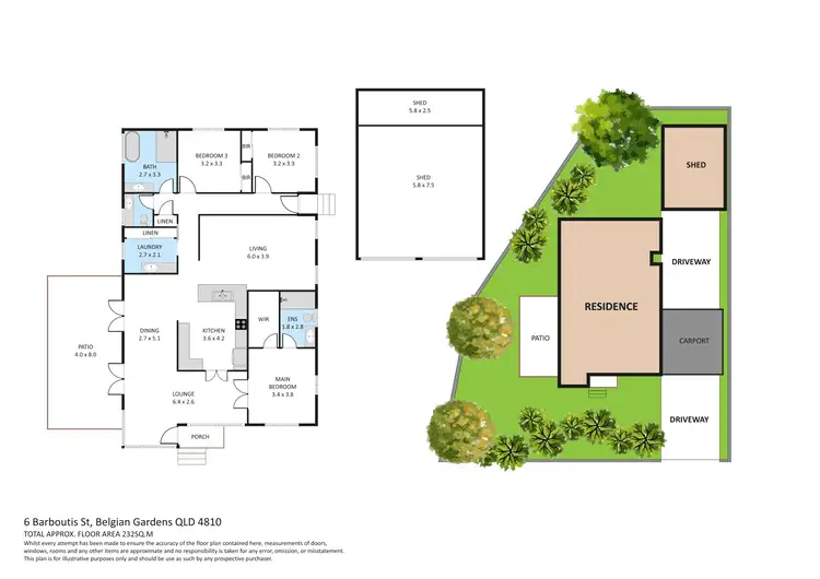 Floorplan of Homely house listing, 6 Barboutis Street, Belgian Gardens QLD 4810
