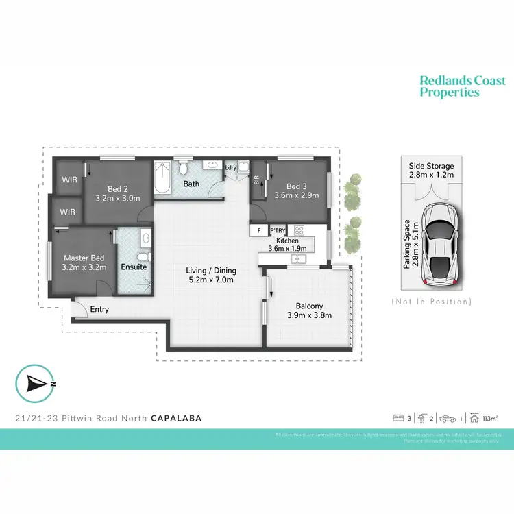 Floorplan of Homely apartment listing, 21/21-23 Pittwin Road North, Capalaba QLD 4157