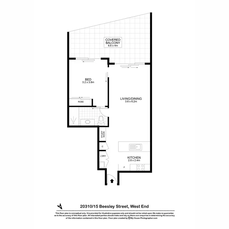Floorplan of Homely unit listing, 20310/11-15 Beesley Street, West End QLD 4101