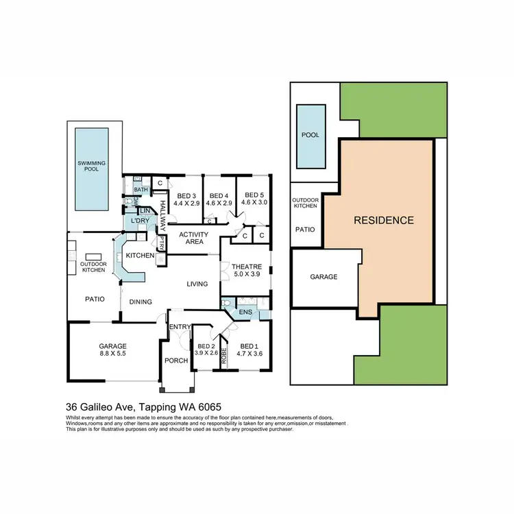 Floorplan of Homely house listing, 36 Galileo Avenue, Tapping WA 6065