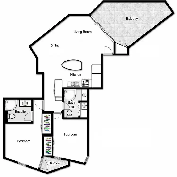 Floorplan of Homely apartment listing, 31/32 Newstead Terrace, Newstead QLD 4006
