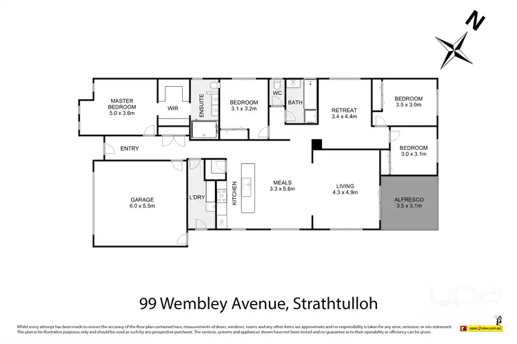 Floorplan of Homely house listing, 99 Wembley Avenue, Strathtulloh VIC 3338