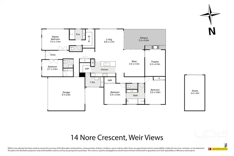 Floorplan of Homely house listing, 14 Nore Cresent, Weir Views VIC 3338